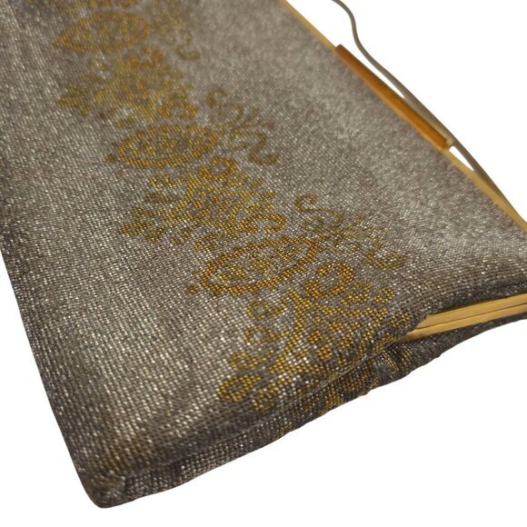 Vintage Handmade in France Evening Purse Clutch Bag Gold Mesh Beaded MOP Clasp - Picture 3 of 11